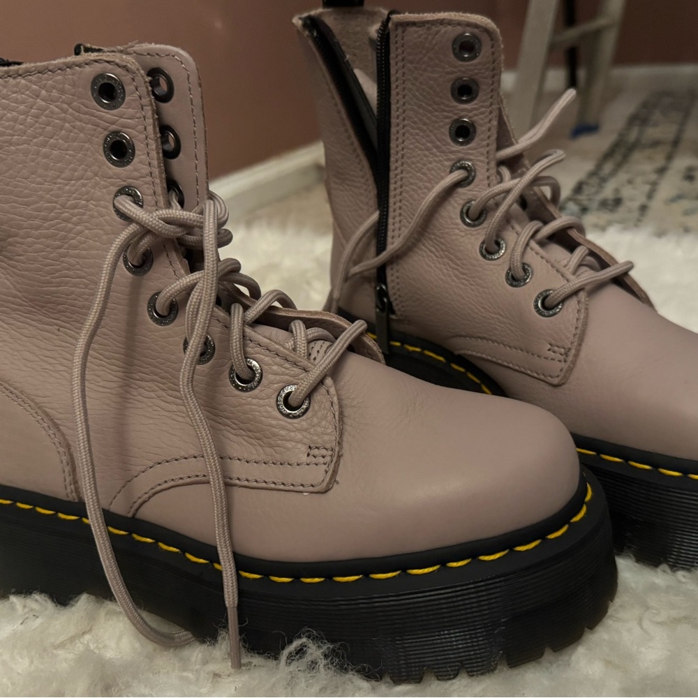 Dr. Martens Pink Platform Combat Boots